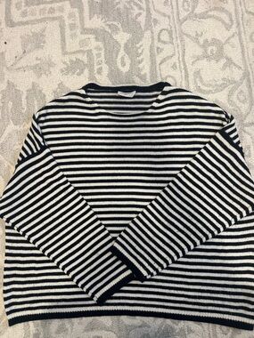 CJLA Wesley Sweater in Black/ White Stripe